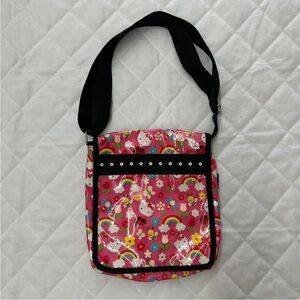 sanrio hello kitty pink graphic crossbody bag 2008